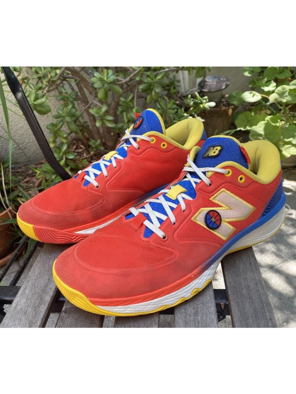 New Balance HESI LOW Letterman NB Basketball Men's 13D Red Suede Mesh BBHSLF1